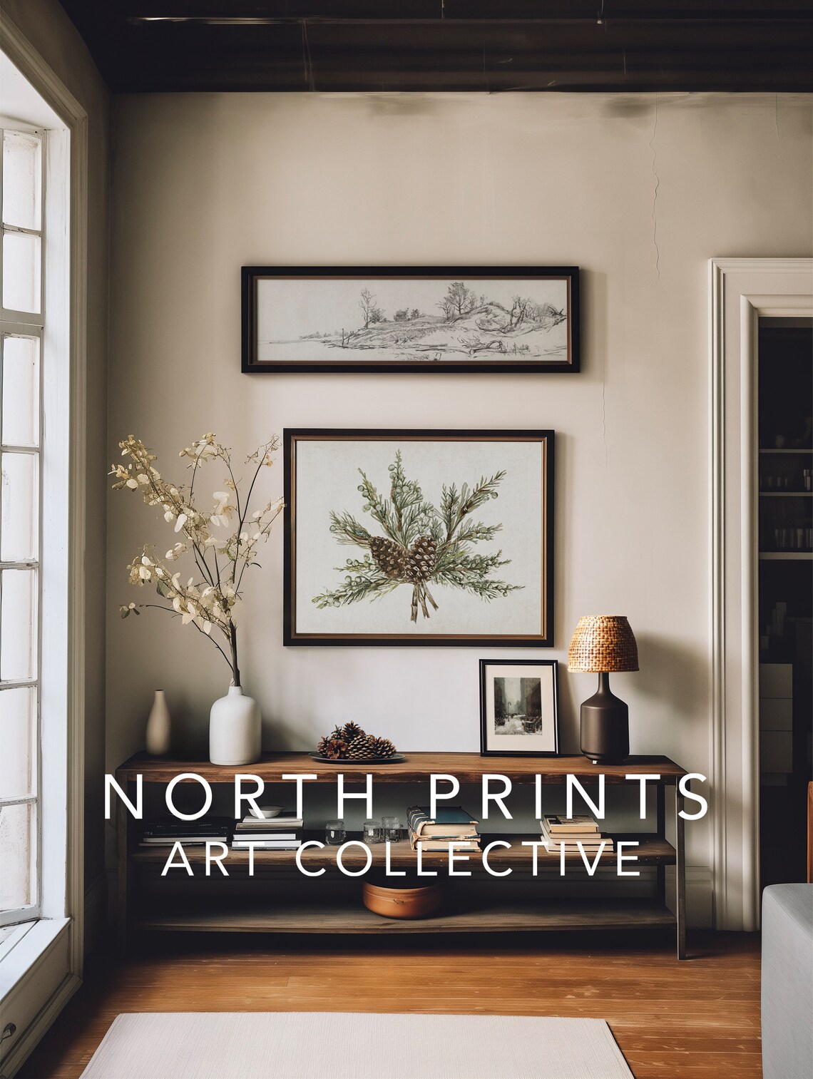 Country Christmas Botanical Juniper Branch Art Print - Image 3