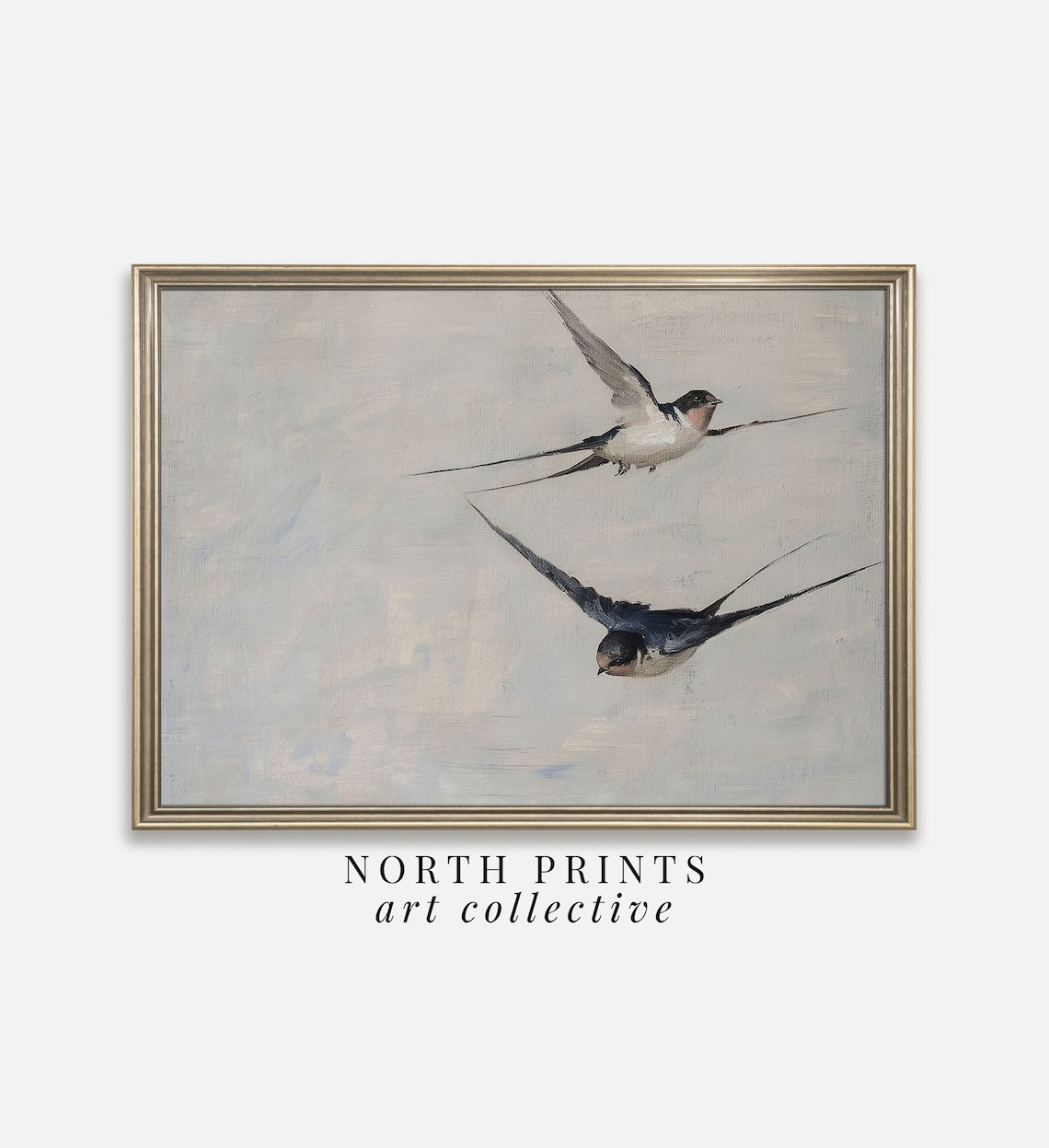 Birds Painting Farmhouse Nursery Art Print - Image 2