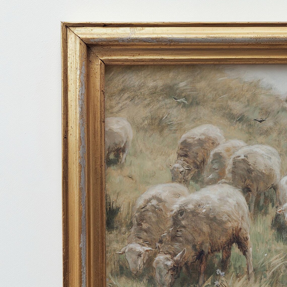 Antique Sheep Painting Vintage Farmhouse Art Print - Image 4
