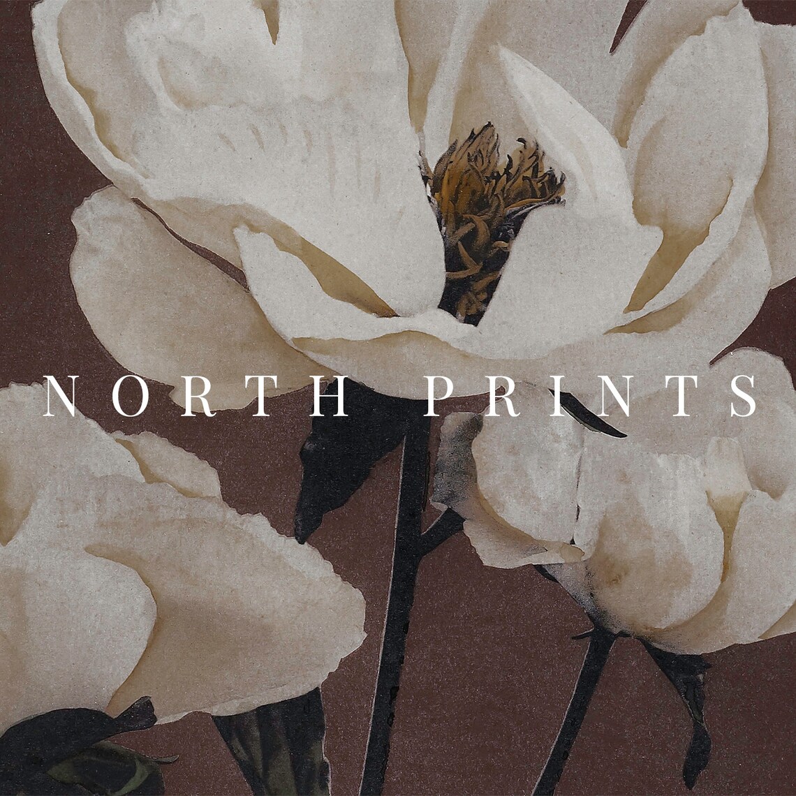 Moody Antique Flower Painting, Vintage Botanical Art Print - Image 4