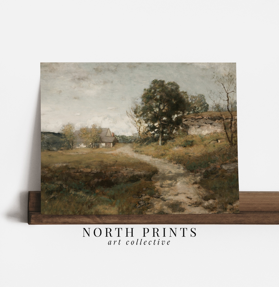 Cozy Country Landscape Vintage Art Print - Image 3