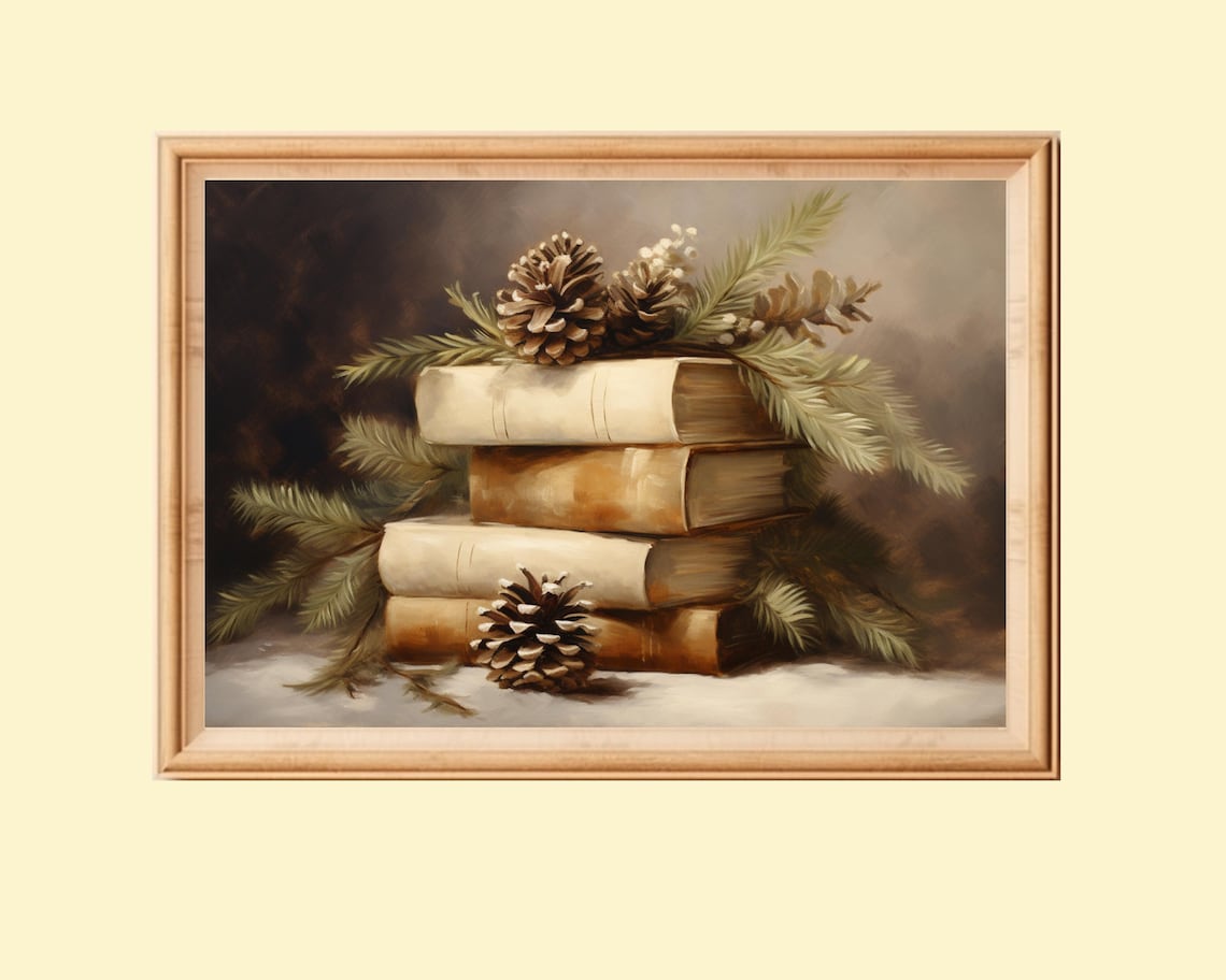 Christmas Still Life, Vintage Winter Holiday Decor