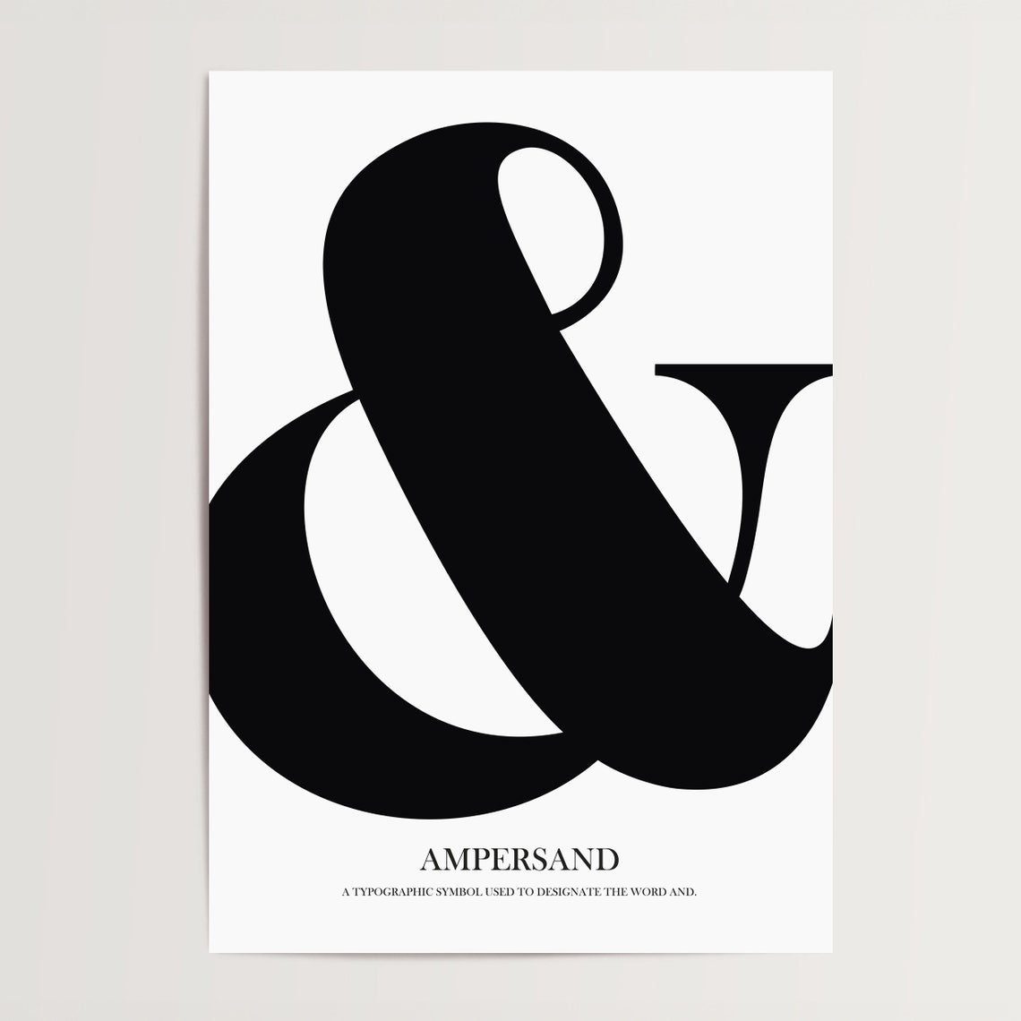 Giant Ampersand Typographic Symbol Bold Black Letter Art Poster - Image 4