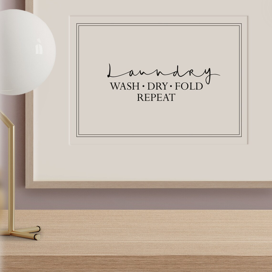 Wash Dry Fold Repeat Typography Art Print - Image 3