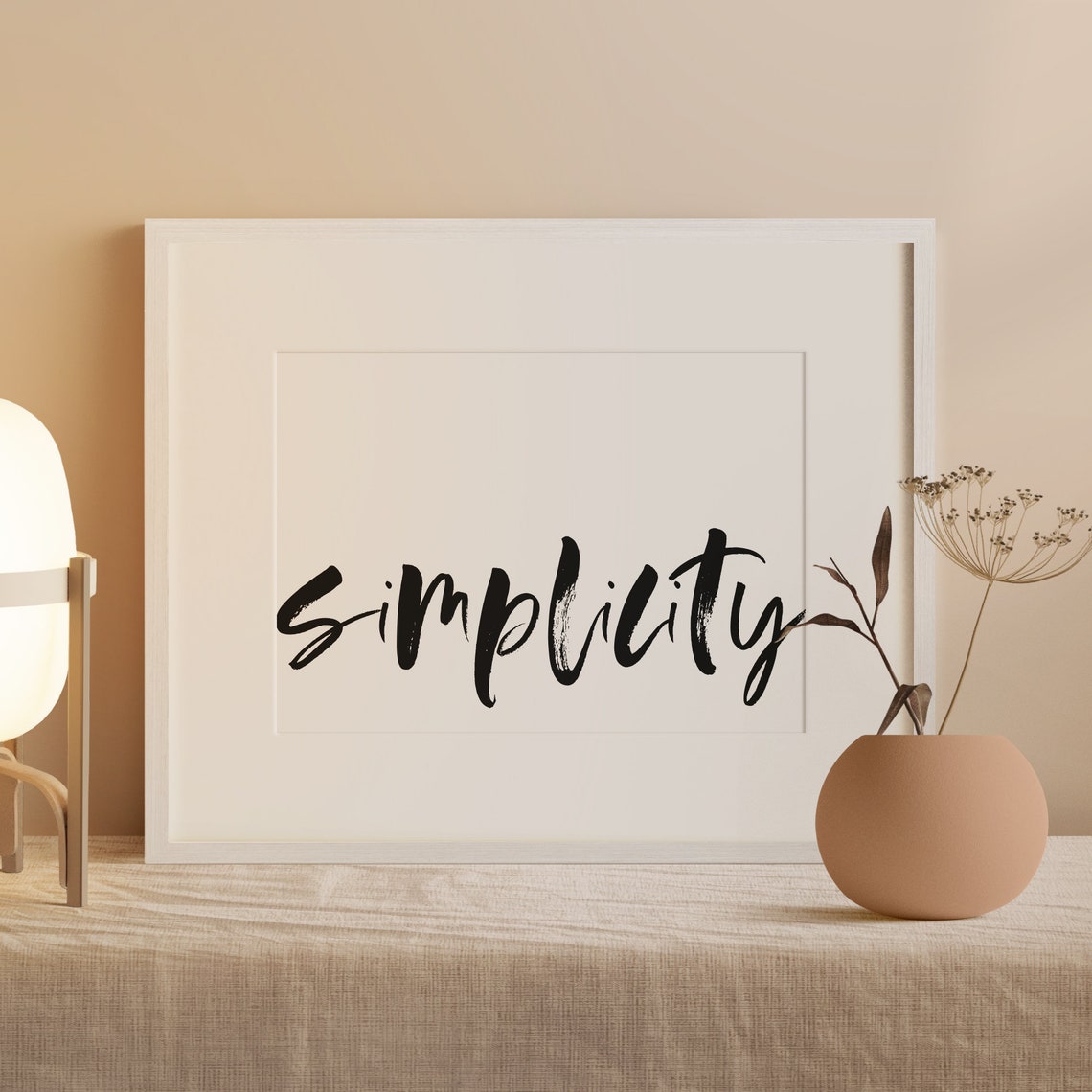 Simplicity Bold Brush Script Modern Minimalist Typography Poster - Image 2