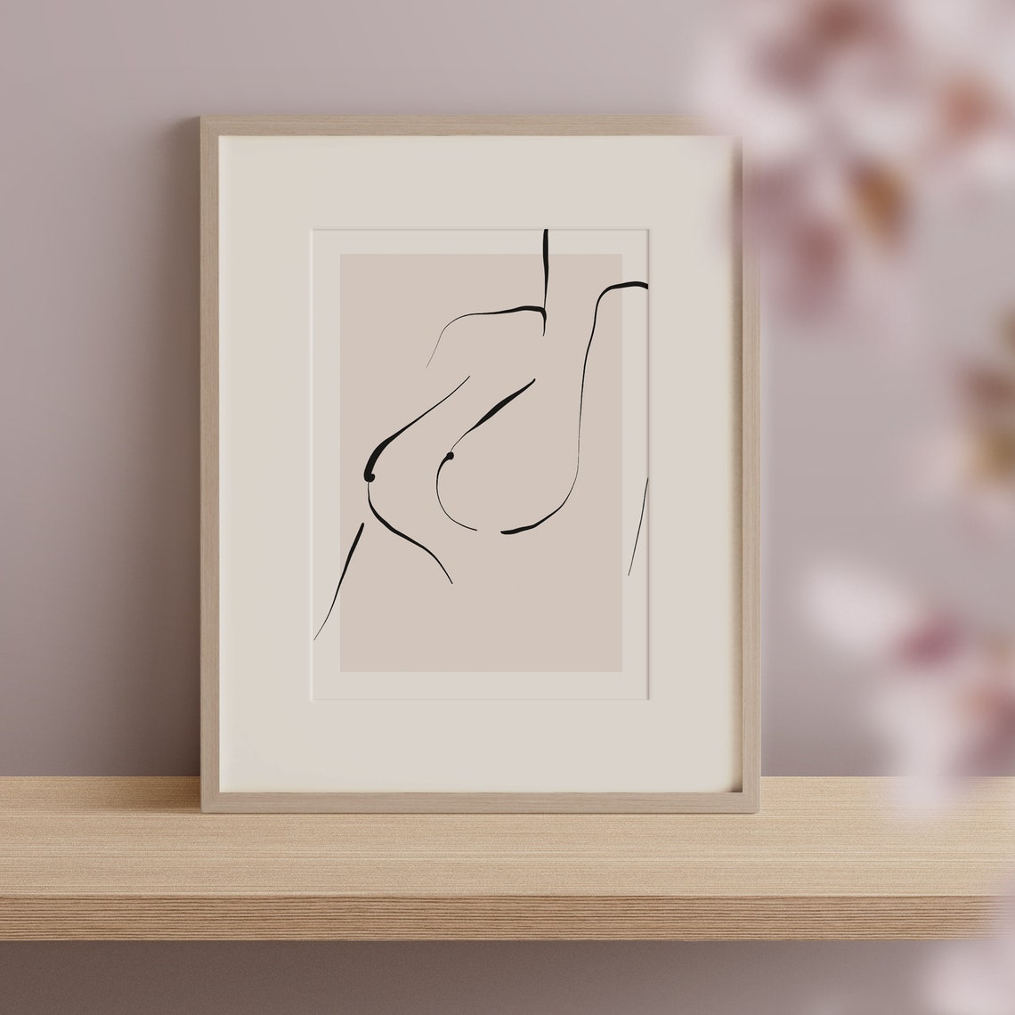 Female Torso Single Line Art Minimalist Abstract Body Poster - Image 2