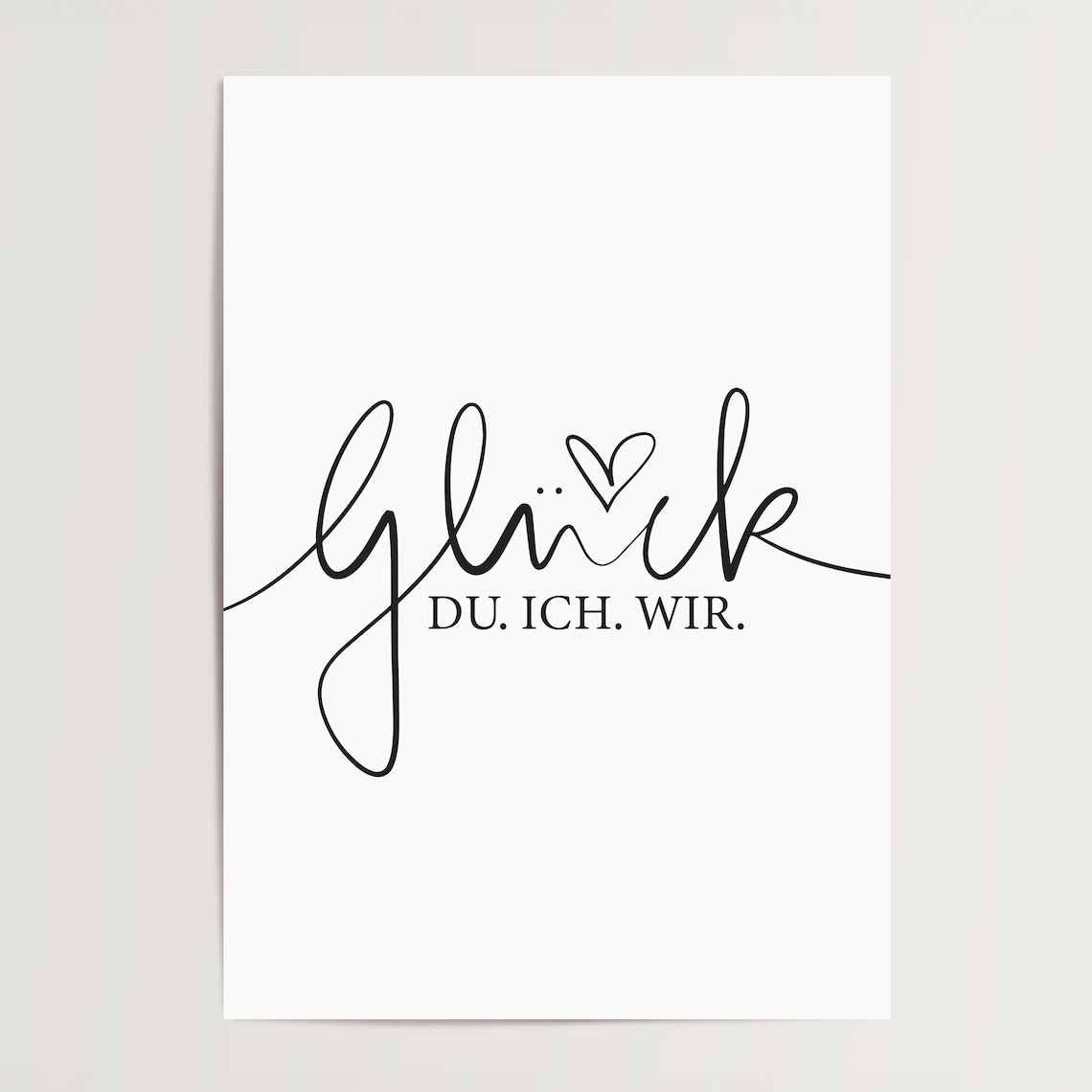 Glck Du Ich Wir German Typography Art Print - Image 4