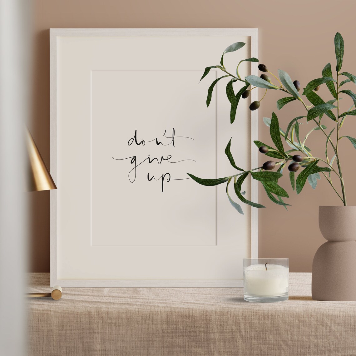 Dont Give Up Motivation Typography Art Print - Image 2
