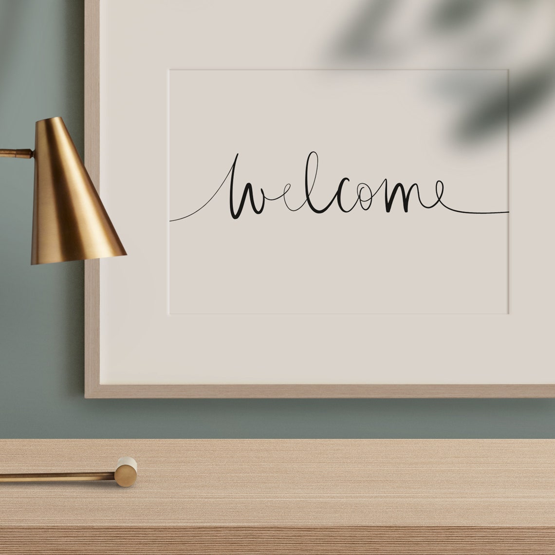 Welcome Calligraphy Script Minimalist Entryway Greeting Poster - Image 3
