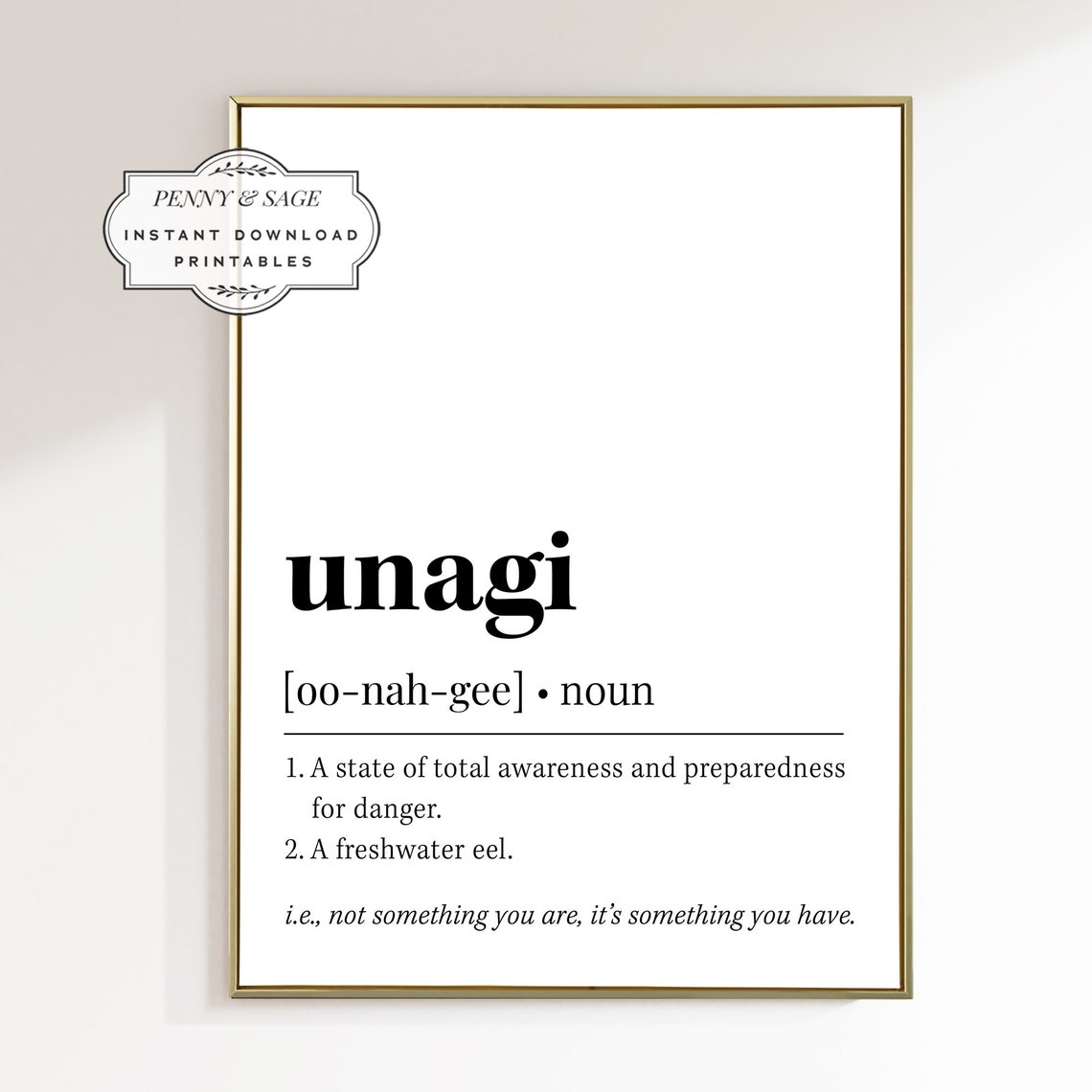Unagi Definition Poster Friends TV Show Dictionary Quote Typography - Image 2