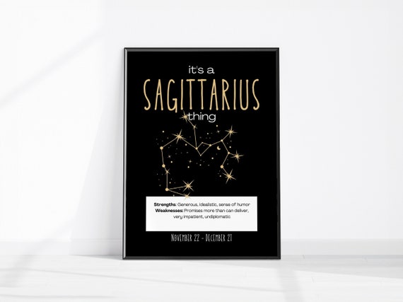 Sagittarius Zodiac Poster Its A Sagittarius Thing Star Sign Gift