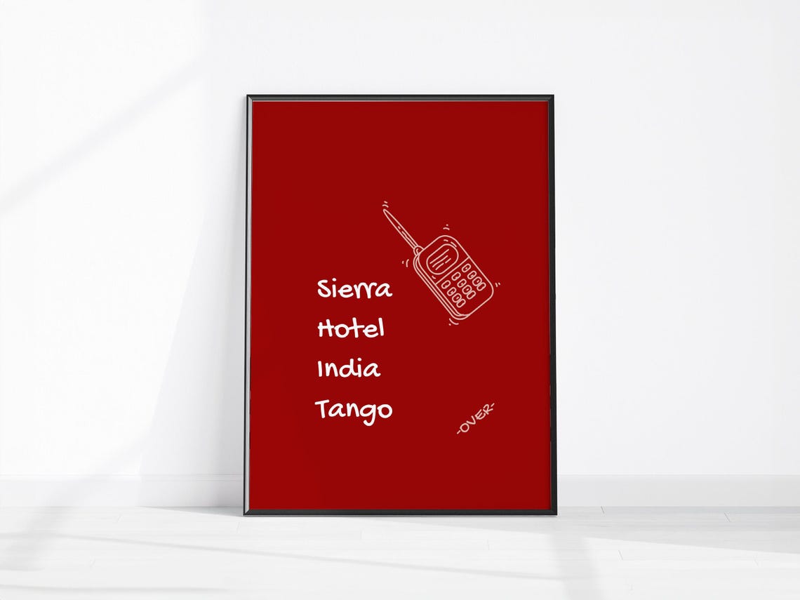 Sierra Hotel India Tango Radio Phonetic Alphabet Funny Red Poster
