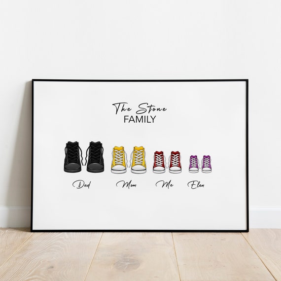 Custom Family Portrait With Pets Mothers Day Gift Personalized Family Art Deco Gift For Mom From Daughter Gift For Dad