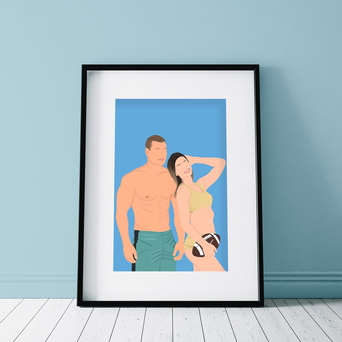 Custom Portrait, Minimalist Valentine’s Day Gift - Image 2