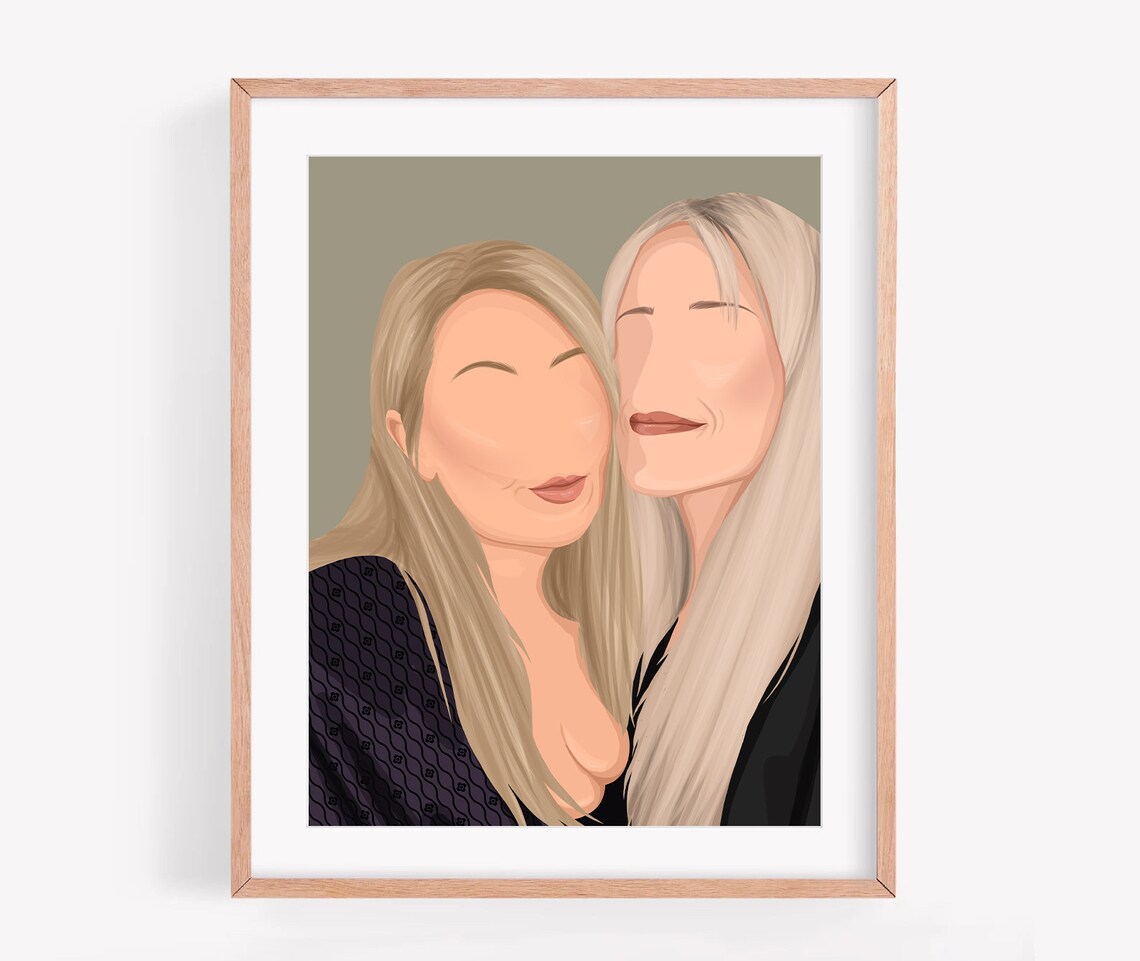 Custom Illustration Personalized Portrait Gift - Image 2