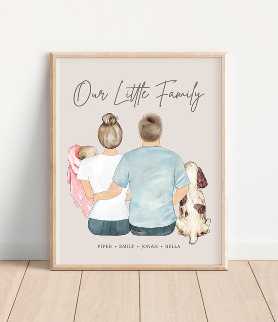 New Mom Gift Personalized Family Print First Time Mom Birthday Mothers Day Wall Art Unique Gift For New Parent 1st Time Mom Gift Idea