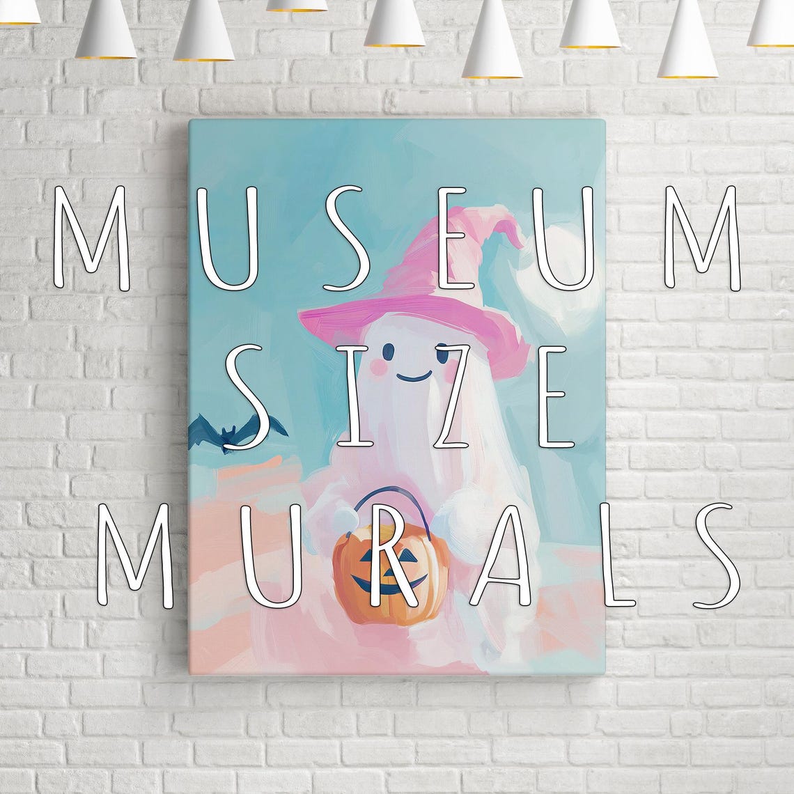 Spooky The Ghost Cute Ghost Painting Whimsical Ghost Art Playful Ghost Print Spooky Artwork Gift Ghost Themed Art Holiday Ghost Piece - Image 3