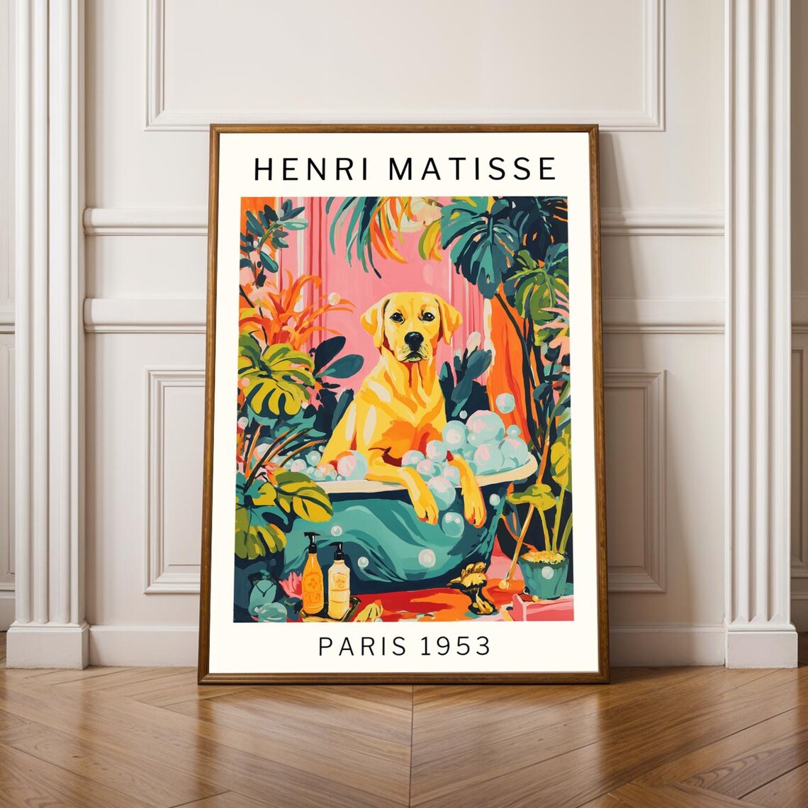 Henri Matisse Labrador Bathtub Vintage Gouache Art Print