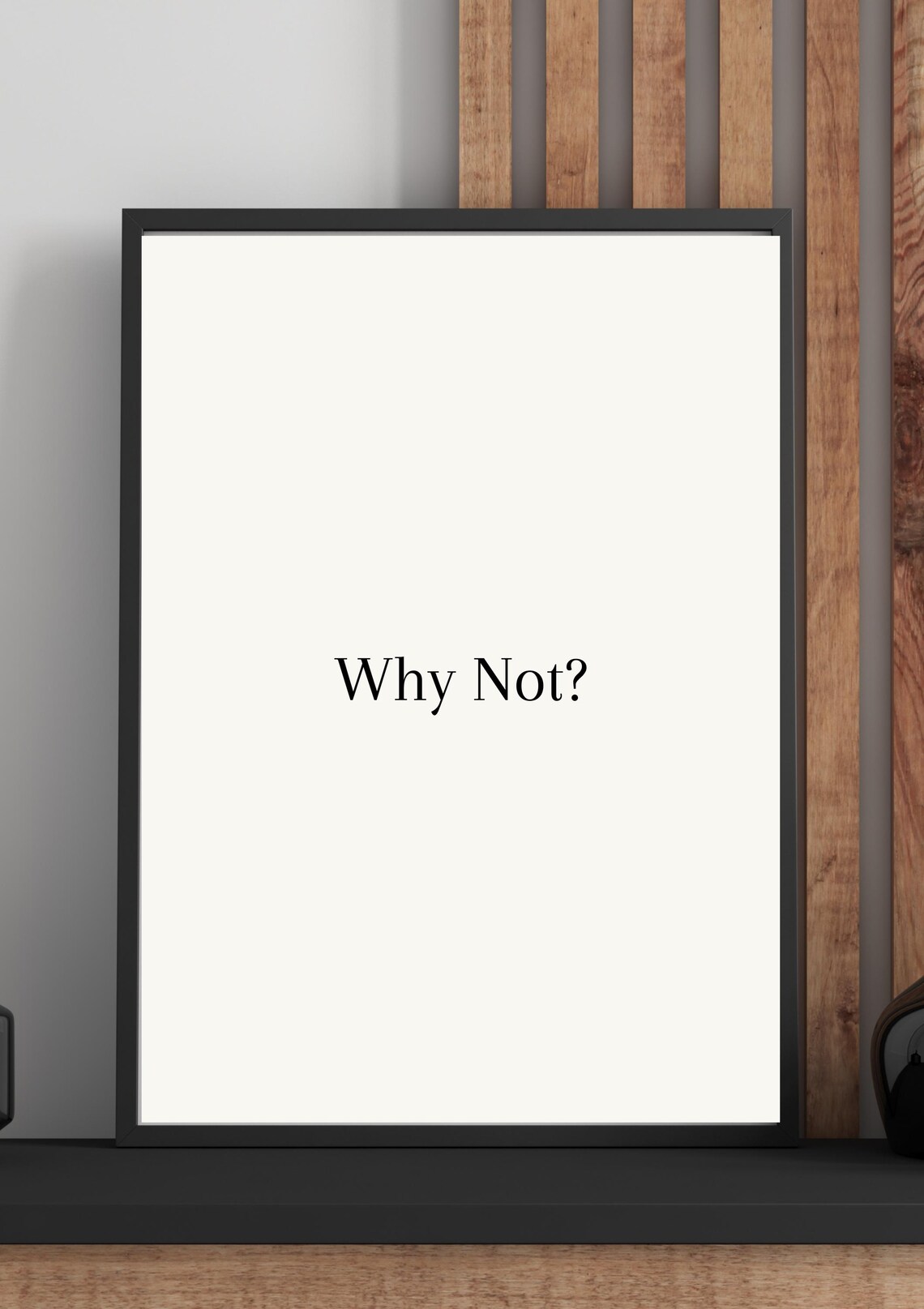 Why Not Minimalist Black Typography Simple Modern Quote Poster - Image 2