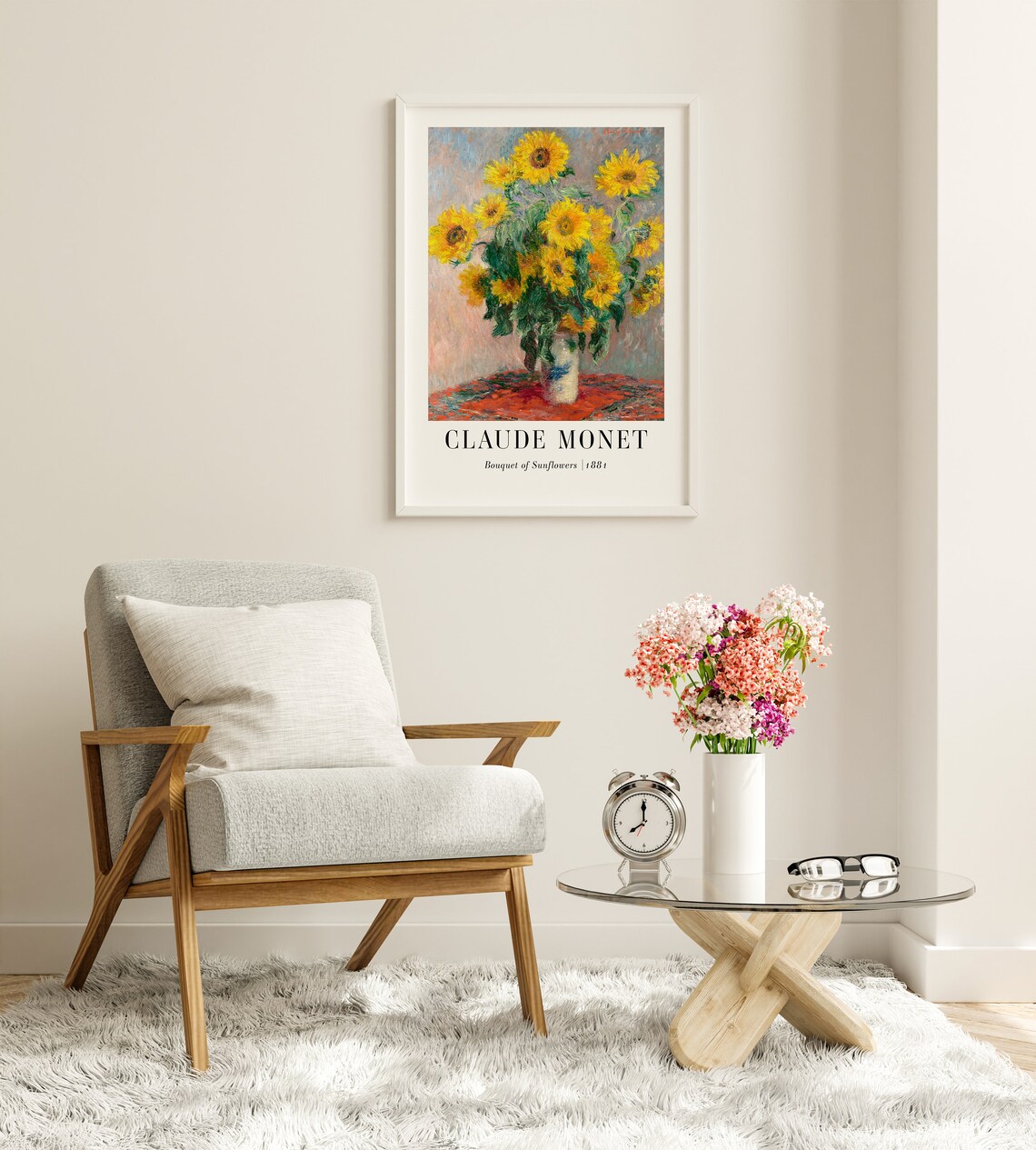 Claude Monet Bouquet of Sunflowers 1881 Bright Yellow Floral Poster - Image 7