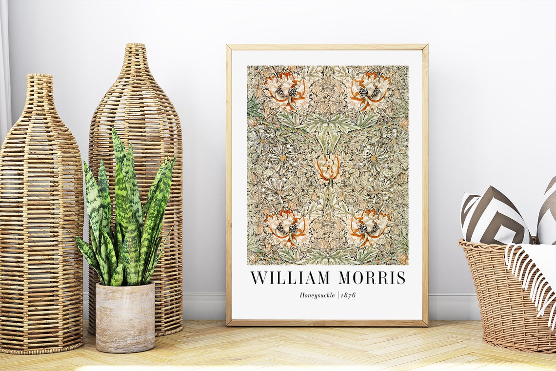 William Morris Honeysuckle 1876 Floral Textile Pattern Poster - Image 5
