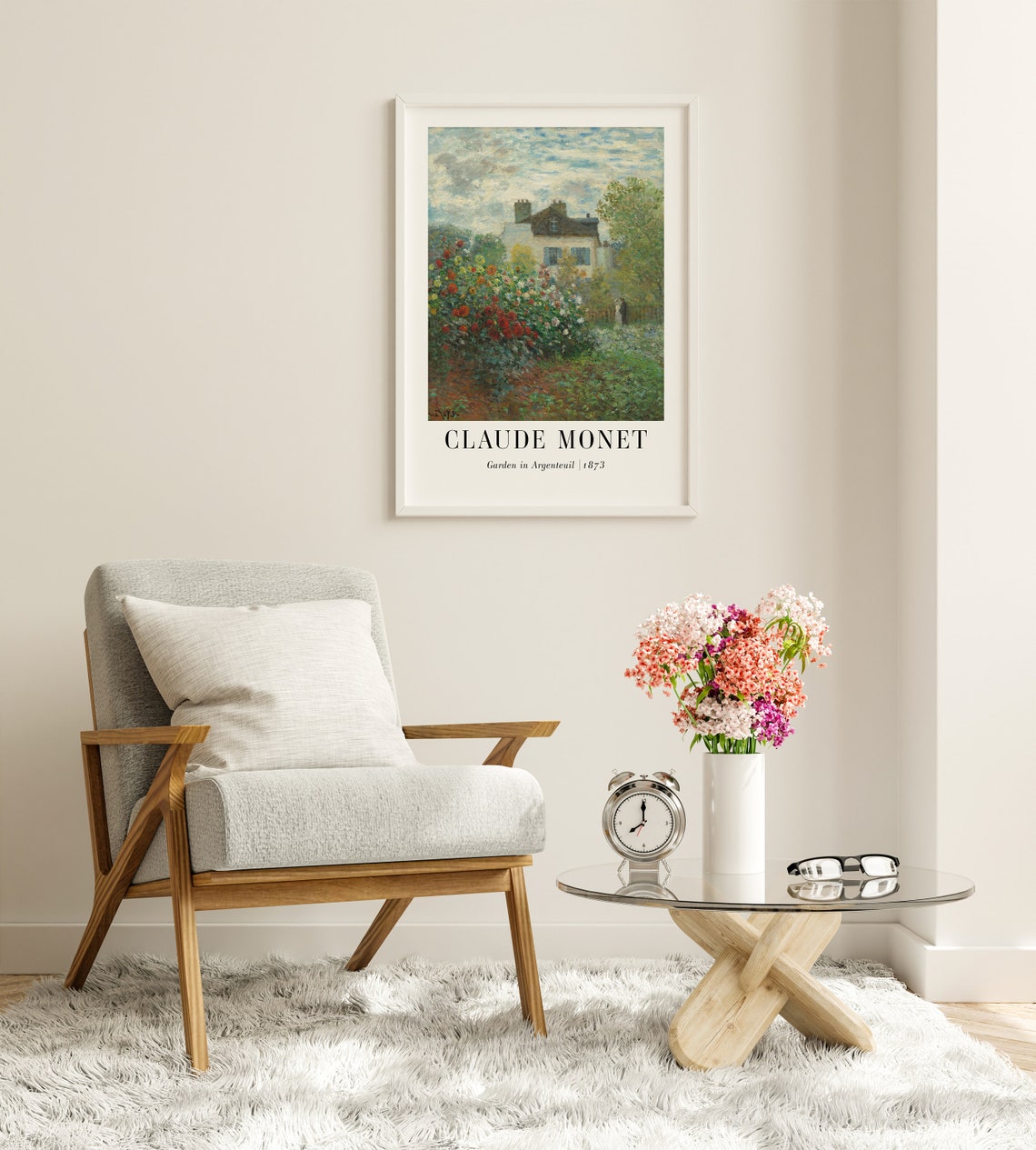 Claude Monet Garden in Argenteuil 1873 Blooming Flower Garden Poster - Image 7
