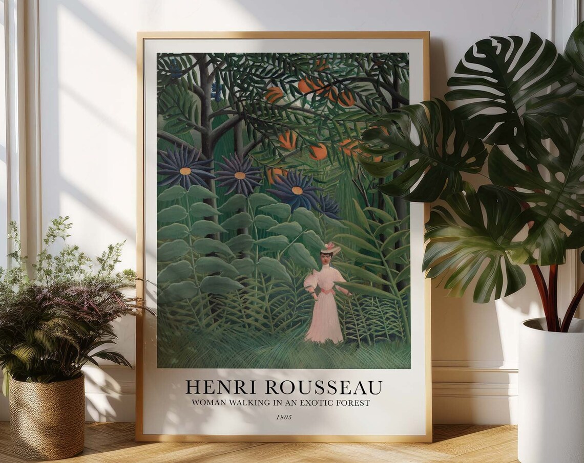 Henri Rousseau Exotic Forest Poster Woman Walking Jungle 1905 - Image 3