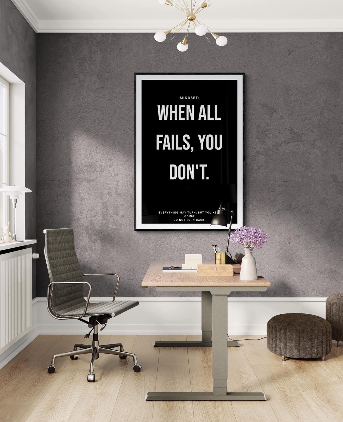 When All Fails You Do Not Keep Going Resilience Quote Poster Art - Image 2