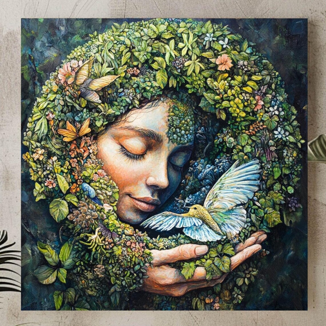 Botanical Mother Wall, Boho Mom And Child Gift