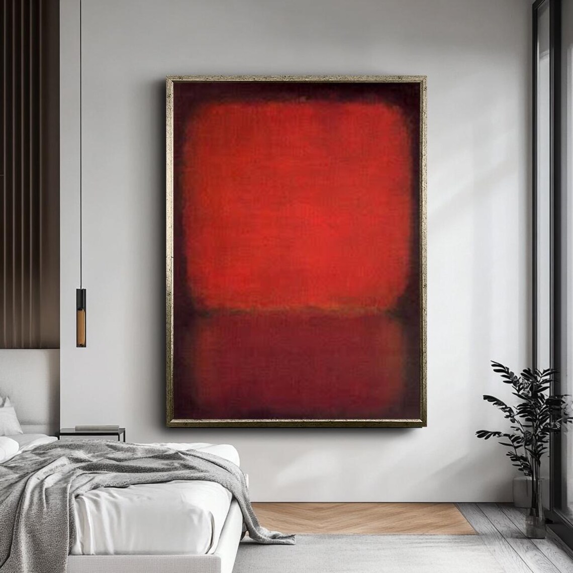 Rothko-Inspired Red Abstract Color Field Art Print