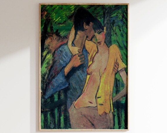 Otto Mueller Liebespaar Vintage European Art Print