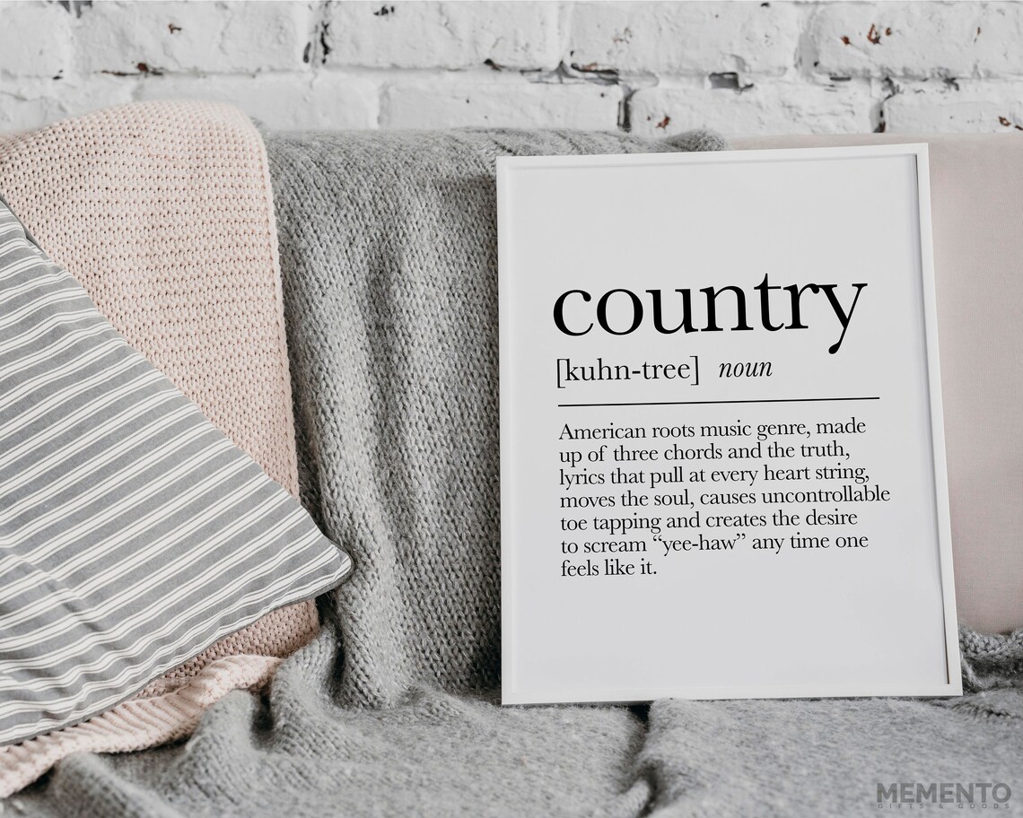 Country Definition Music Wall Decor, Folk Poster - Image 3