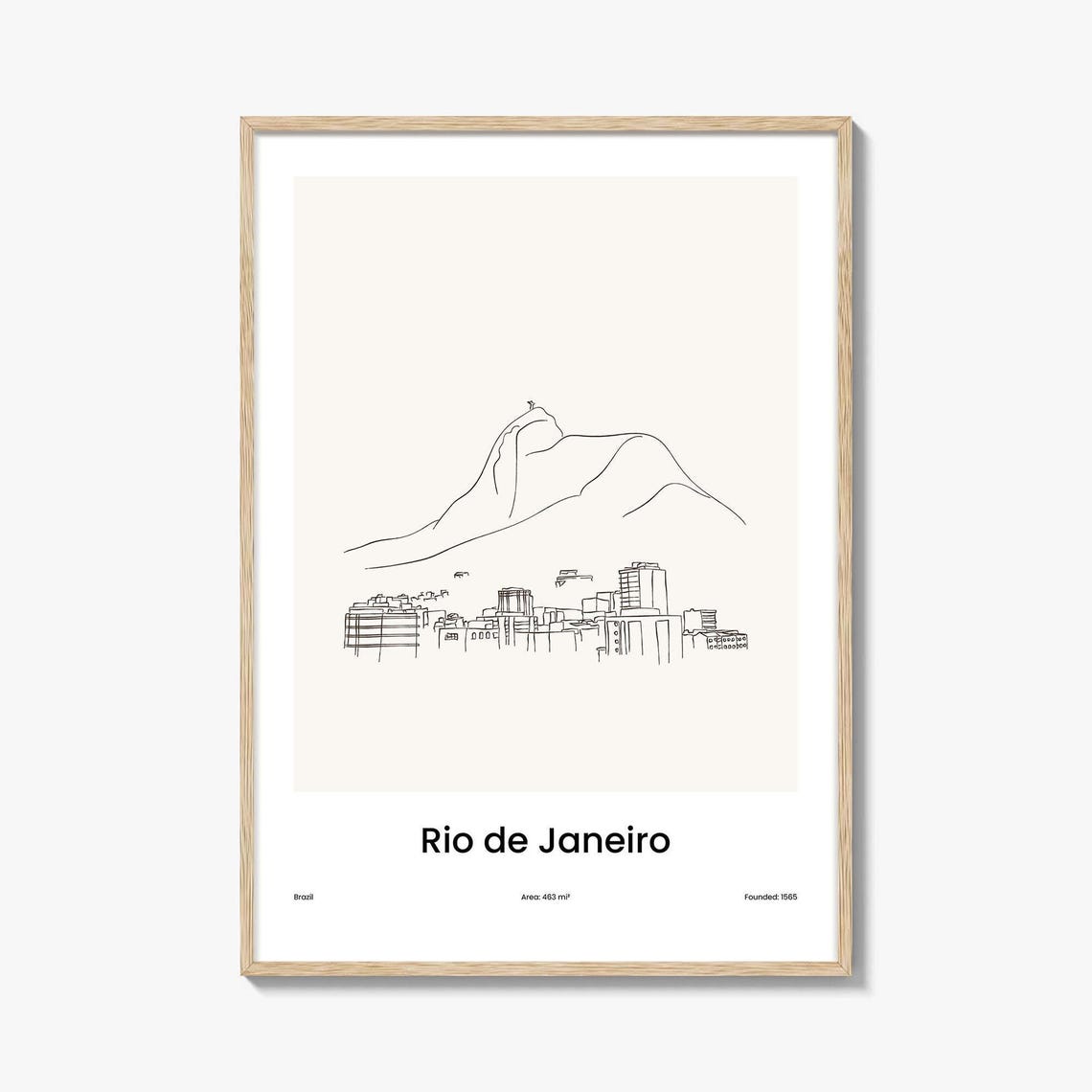 Rio De Janeiro Drawn No 1 Poster