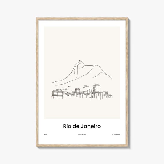 Rio De Janeiro Drawn No 1 Poster