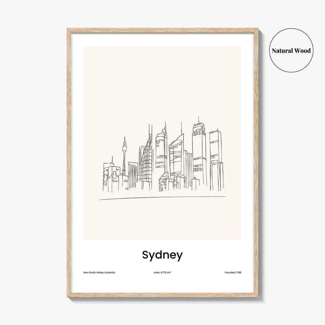 Sydney Drawn No 1 Poster - Image 2