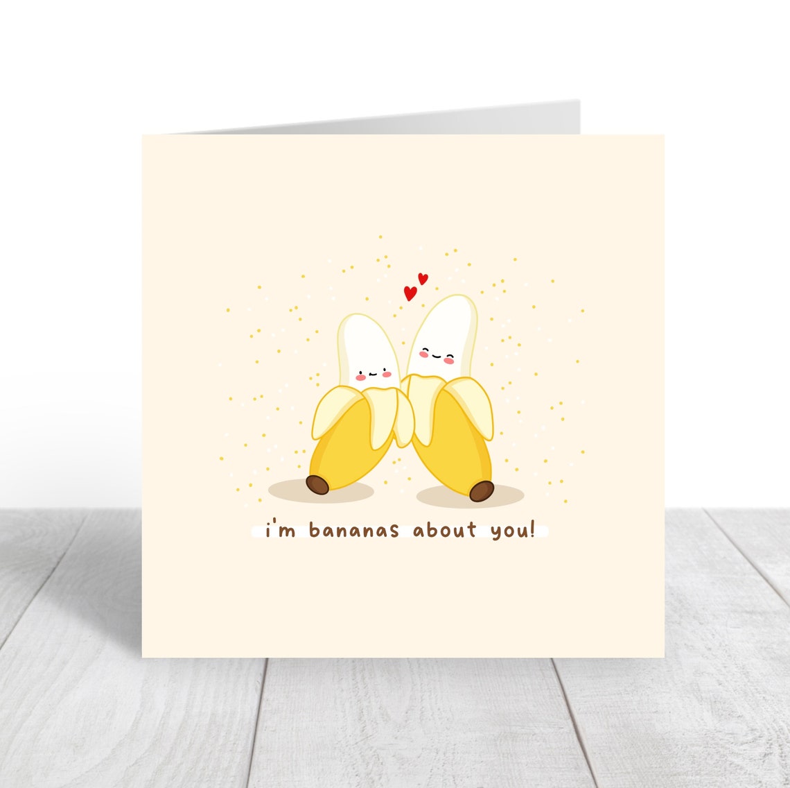 Im Bananas About You Cute Bananas Love Illustrated Card Print - Image 5