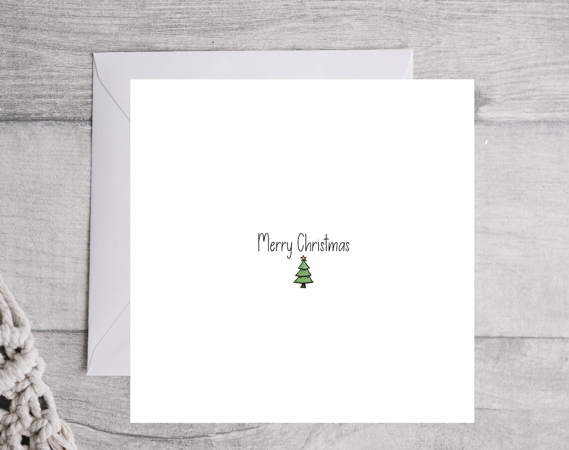 Merry Christmas Card, Simple Christmas Tree - Image 3