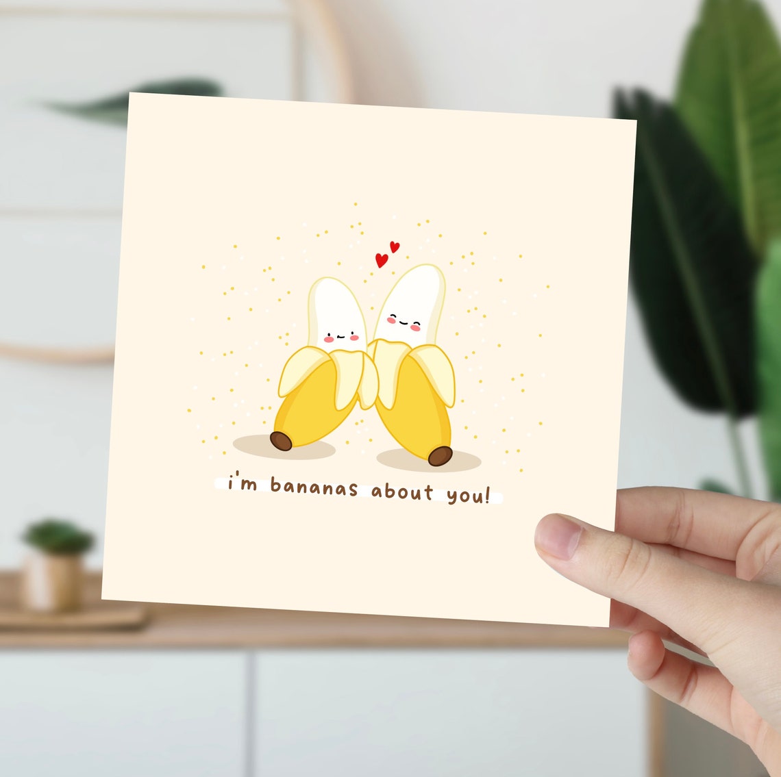 Im Bananas About You Cute Bananas Love Illustrated Card Print - Image 6