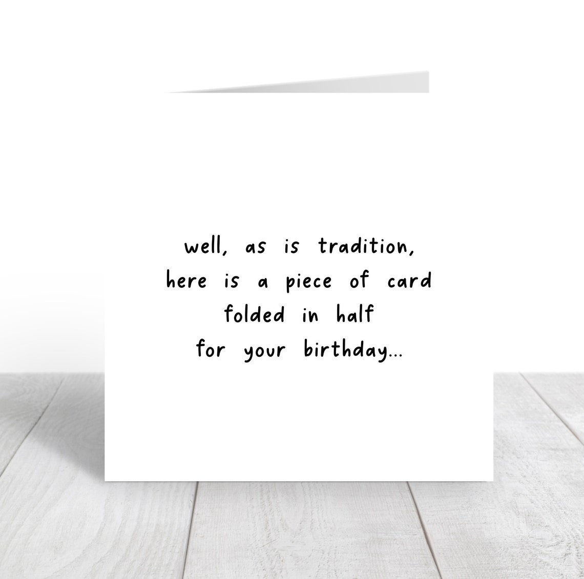 Sarcastic Minimalist Birthday Card Handwritten Joke Card Print - Image 5