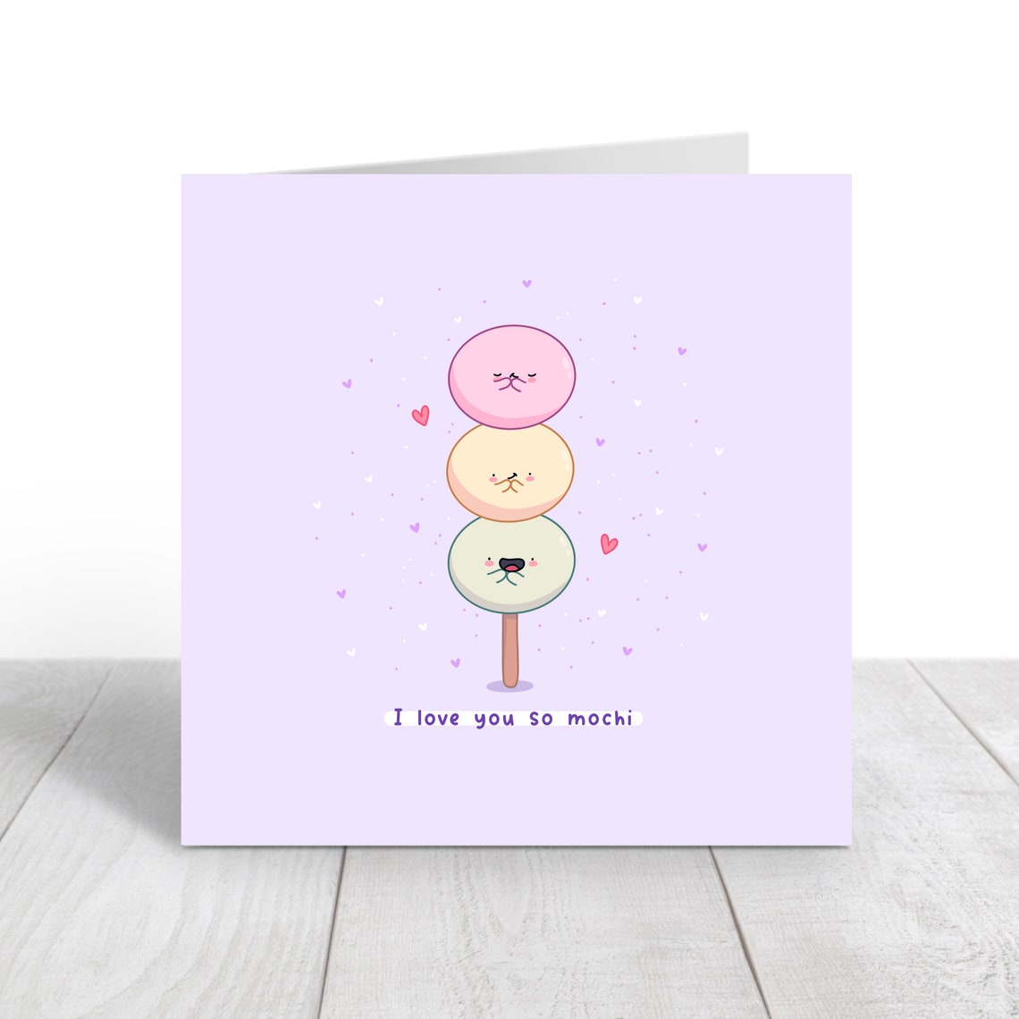 Kawaii Mochi Skewer I Love You So Mochi Punny Love Art Print - Image 4