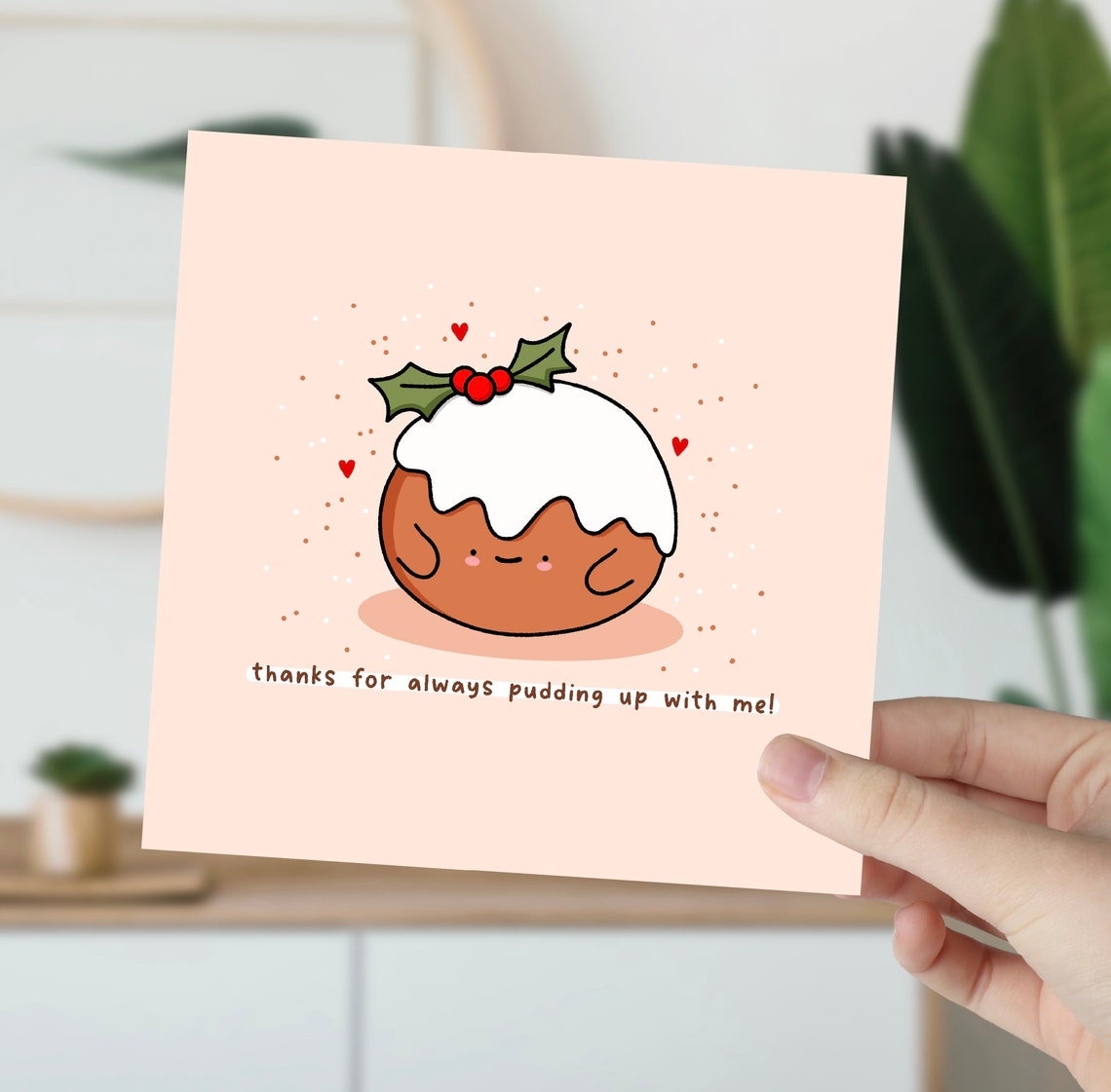 Thanks For Always Pudding Up With Me Kawaii Pudding Love Poster - Image 5