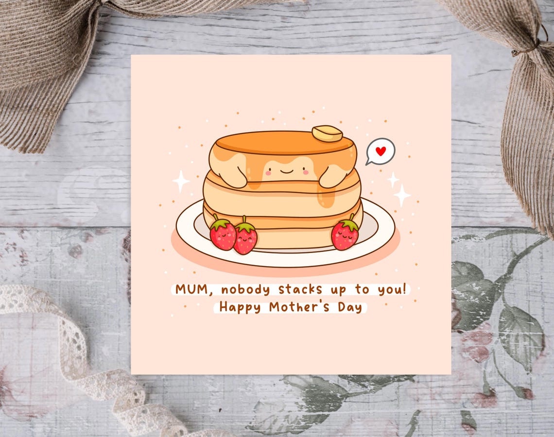 Mum Nobody Stacks Up To You Pancake Stack Mothers Day Poster - Image 2