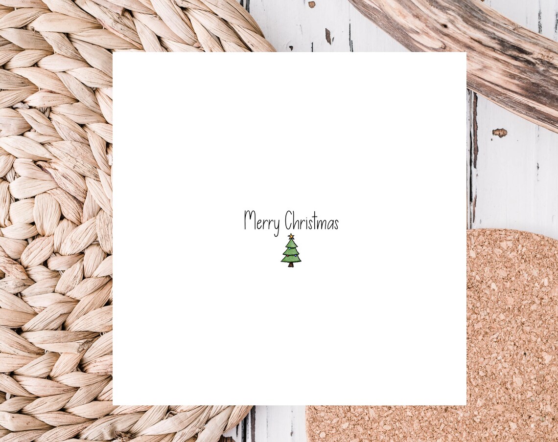 Merry Christmas Card, Simple Christmas Tree - Image 2