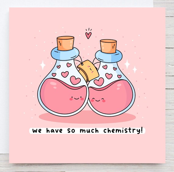 We Have So Much Chemistry Card Funny Pun Anniversary Card Punny Love Card Love Potion Kawaii