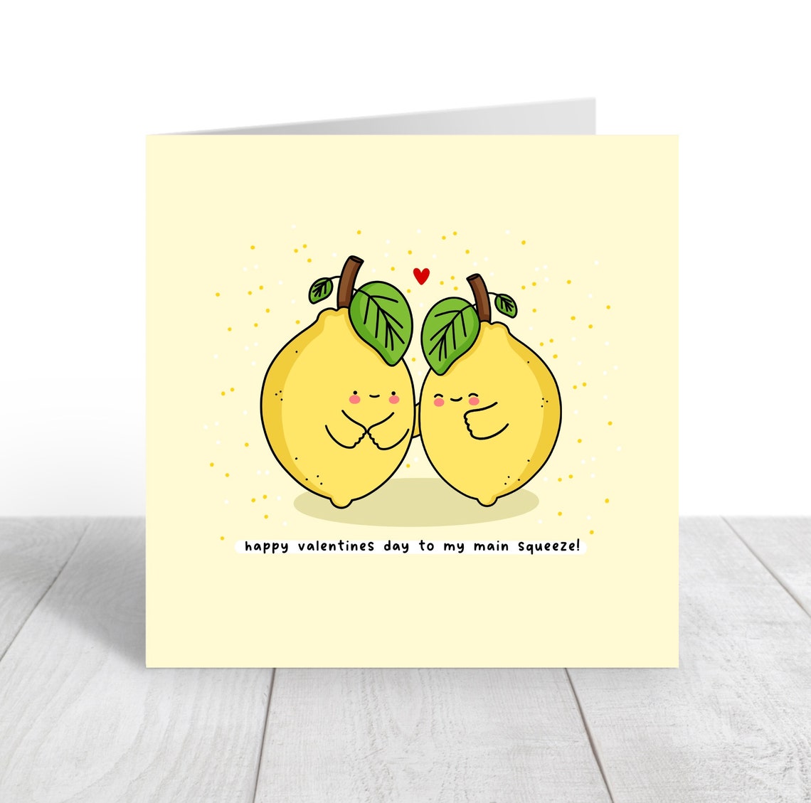 Happy Valentines Day To My Main Squeeze Lemon Illustrated Card Print - Image 5