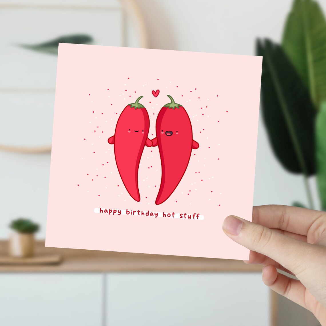 Happy Birthday Hot Stuff Card Funny Pun Birthday Card Punny Love Card - Image 5