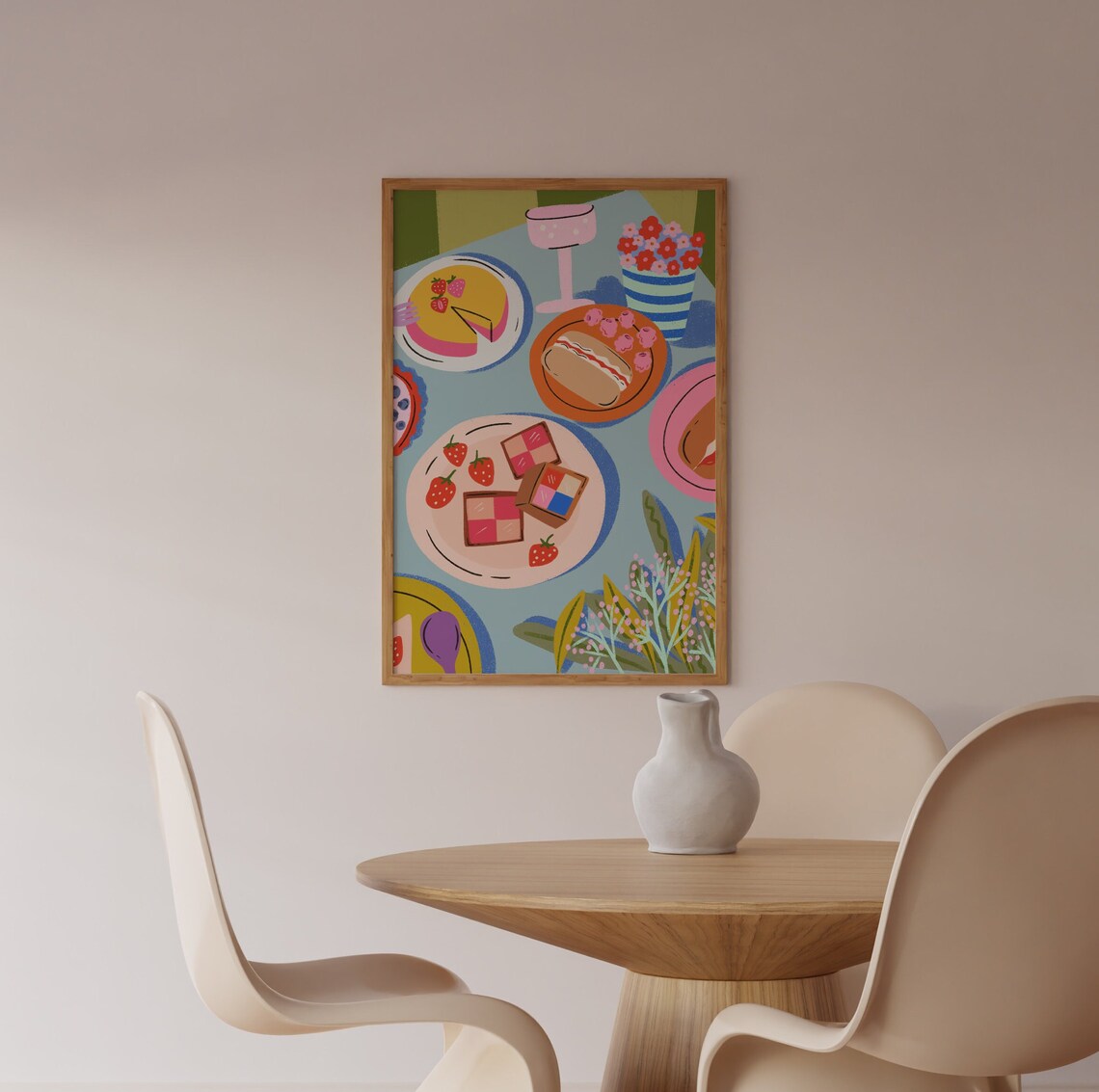 Colorful Food Still Life, Kitchen Wall Art Print