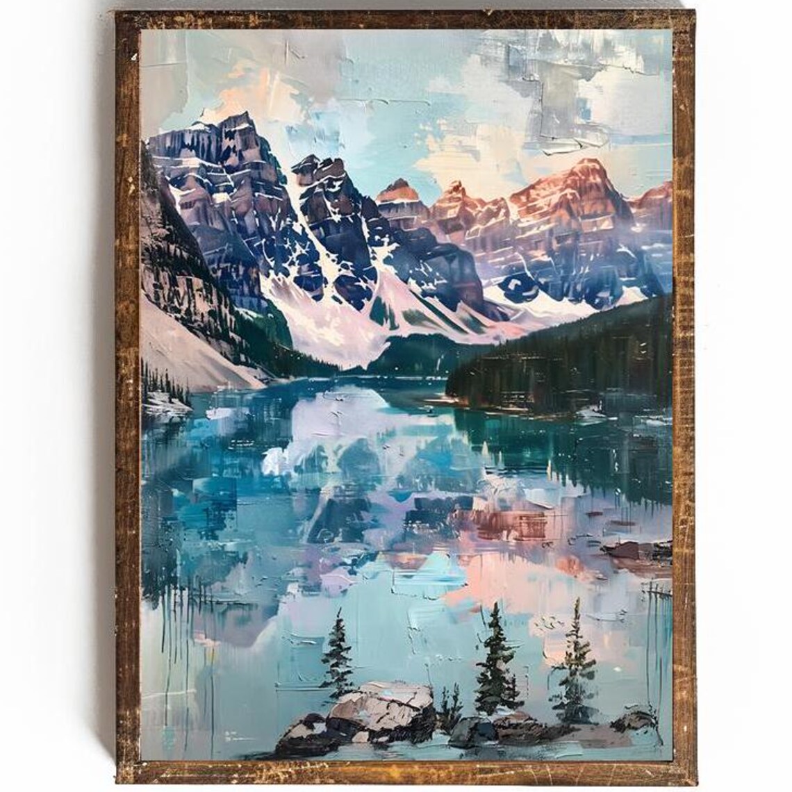Moraine Lake Banff Canada Turquoise Alpine Reflection Travel Poster