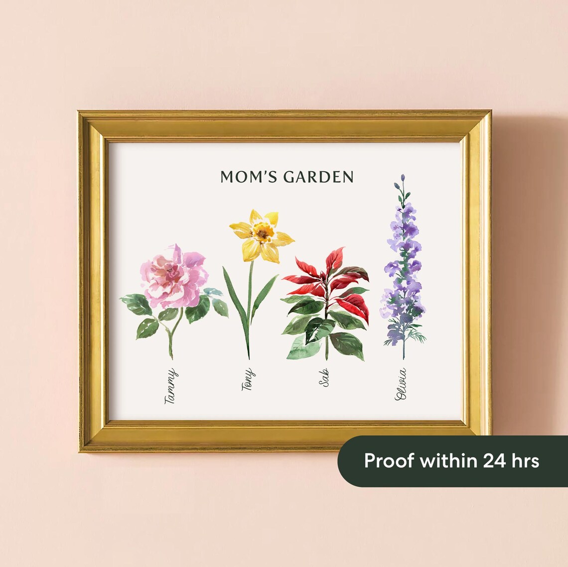 Moms Grandmas Garden Art Print, Personalized Gift - Image 6