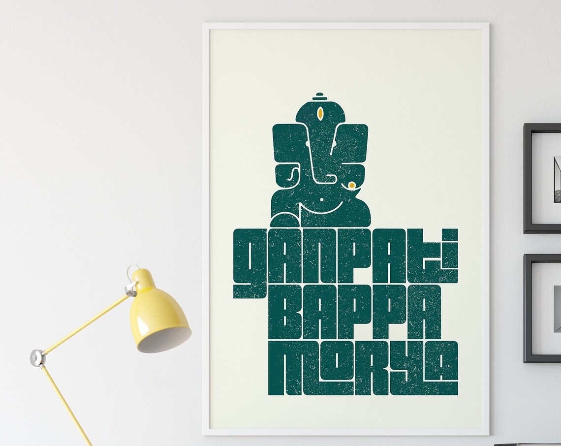 Ganpati Bapa Hindu Indian Desi Art Print - Image 3